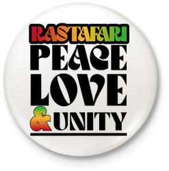printfashion Rastafari - Kitűző, hűtőmágnes - Fehér (7660445)