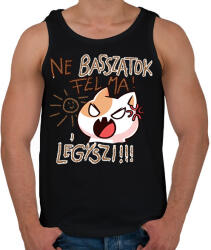 printfashion Ne basszatok fel ma! Légyszi! - Férfi atléta - Fekete (16791501)