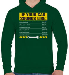 printfashion Car - Férfi kapucnis pulóver - Sötétzöld (274752)