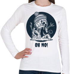 printfashion Oh No - Női hosszú ujjú póló - Fehér (9617258)