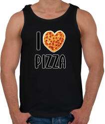 printfashion I love pizza - Férfi atléta - Fekete (9403311)