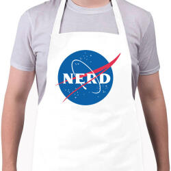 printfashion Nerd nasa logo - Kötény - Fehér (4914514)