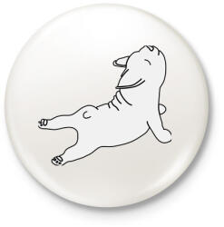 printfashion Puppy - Kitűző, hűtőmágnes - Fehér (3083867)