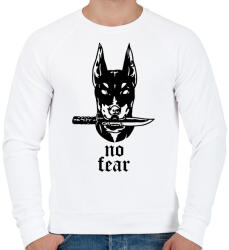 printfashion No fear - Férfi pulóver - Fehér (15890611)