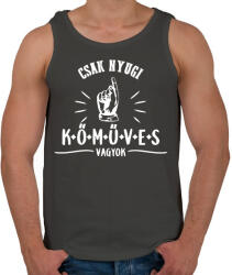 printfashion kőműves vagyok - Férfi atléta - Sötétszürke (1632216)