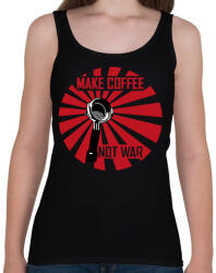 printfashion Make Coffee Not War - Női atléta - Fekete (16727713)