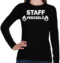 printfashion Perzselő Staff - Női hosszú ujjú póló - Fekete (2151582)