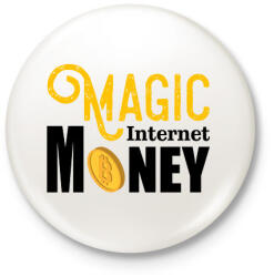 printfashion Magic-internet-money - Kitűző, hűtőmágnes - Fehér (6057308)