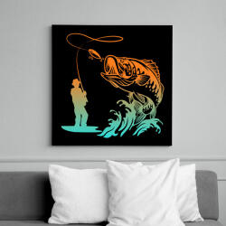 printfashion pecás - Vászonkép - Fekete (6658635)