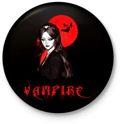 printfashion vámpír - Kitűző, hűtőmágnes - Fekete (3098580)