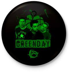 printfashion greenday - Kitűző, hűtőmágnes - Fekete (3102109)