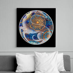 printfashion Agár kör motívumban - Vászonkép - Fekete (13412512)