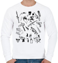 printfashion Thug Life Props - Férfi pulóver - Fehér (2653510)