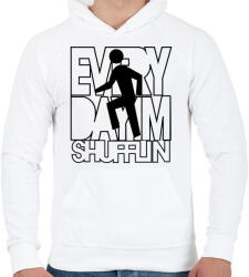 printfashion everyday-im-shufflin-black - Férfi kapucnis pulóver - Fehér (785105)