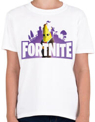 printfashion Fortnite logo - Gyerek póló - Fehér (16347239)