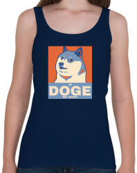printfashion IN DOGE WE TRUST - Női atléta - Sötétkék (10738192)