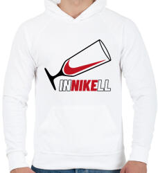 printfashion InNIKEll - Férfi kapucnis pulóver - Fehér (14111206)