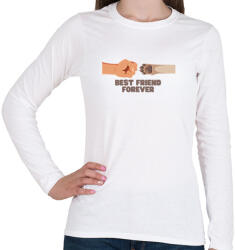 printfashion BFF - Best Friend Forever - Női hosszú ujjú póló - Fehér (14089900)