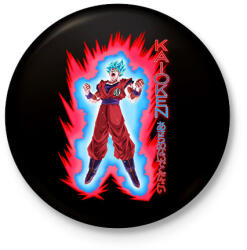printfashion Goku Kaioken minta (Dragon Ball) - Kitűző, hűtőmágnes - Fekete (11892509)