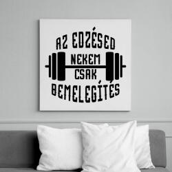 printfashion Az edzésed nekem csak bemelegítés - Vászonkép - Fehér (6627478)