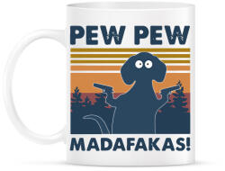 printfashion Pew pew madafakas kutya - Bögre - Fehér (6129999)