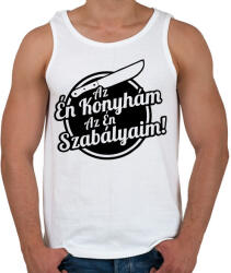 printfashion Az én konyhám az én szabályaim! - Férfi atléta - Fehér (5371544)