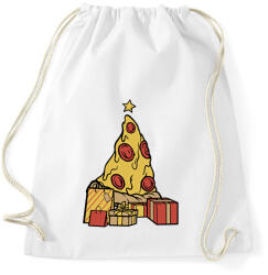 printfashion Pizza karácsonyfa - Sportzsák, Tornazsák - Fehér (10147760)