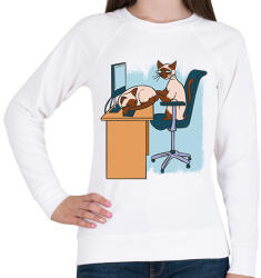 printfashion Sziámi macskák - Női pulóver - Fehér (11655059)