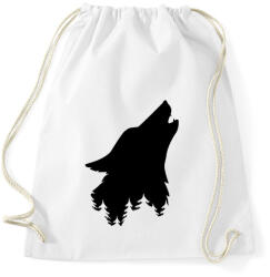 printfashion Farkas fej - Sportzsák, Tornazsák - Fehér (5037274)