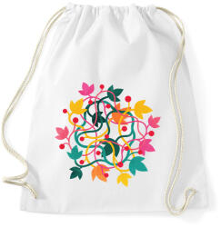 printfashion Colorful leaves - Sportzsák, Tornazsák - Fehér (6311500)