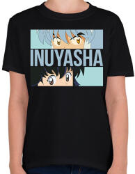 printfashion Inuyasha - Szemek - Gyerek póló - Fekete (6570742)