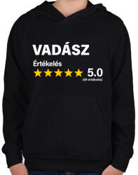 printfashion Vadász Értékelés ***** 5.0 (69 értékelés) - Gyerek kapucnis pulóver - Fekete (16413359)
