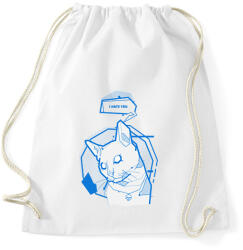 printfashion Antisocial cat - Sportzsák, Tornazsák - Fehér (9962715)