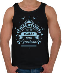 printfashion Igazi nagy szerelem - Férfi atléta - Fekete (7345860)