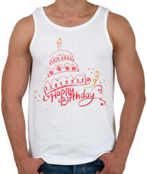 printfashion Boldog Születésnapot! - Férfi atléta - Fehér (384583)