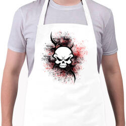 printfashion absztrakt skull - Kötény - Fehér (4907378)