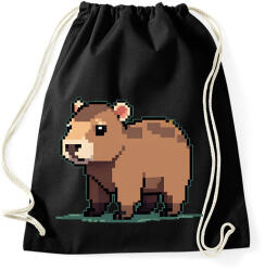 printfashion pixel capybara - Sportzsák, Tornazsák - Fekete (15298838)