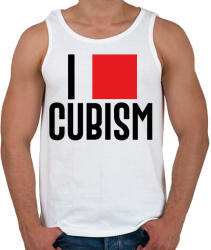 printfashion I love cubism - Férfi atléta - Fehér (6730838)
