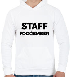 printfashion Fogóember Staff - Férfi kapucnis pulóver - Fehér (2154414)
