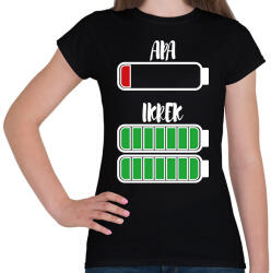printfashion Apa - Ikrek - Női póló - Fekete (10939397)