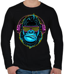 printfashion gorilla - Férfi hosszú ujjú póló - Fekete (15304732)