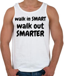 printfashion Walk in SMART, Walk out SMARTER - Férfi atléta - Fehér (2472600)