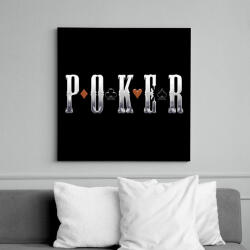 printfashion Poker - Vászonkép - Fekete (6652370)