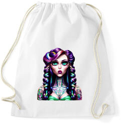 printfashion AI_Android_Tetovált_Lány_1 - Sportzsák, Tornazsák - Fehér (14062519)