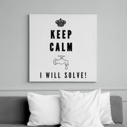 printfashion Csak nyugi én megoldom! (vízvezetékszerelő) - Vászonkép - Fehér (6626328)