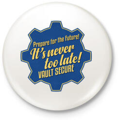 printfashion Vault Secure - Kitűző, hűtőmágnes - Fehér (3076912)