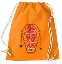 printfashion Majd alszom, ha meghaltam. - Sportzsák, Tornazsák - Narancssárga (197753)