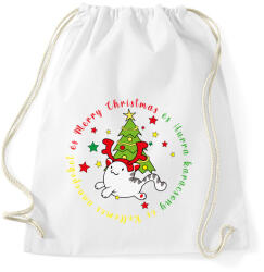 printfashion Karácsonyi - cica 1 - Sportzsák, Tornazsák - Fehér (5595660)
