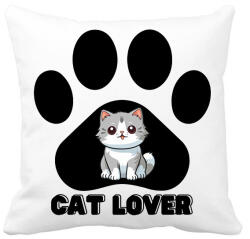 printfashion Cat Lover - Párnahuzat, Díszpárnahuzat - Fehér (14089674)