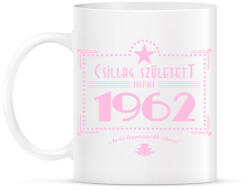 printfashion csillag-1962-pink - Bögre - Fehér (790804)